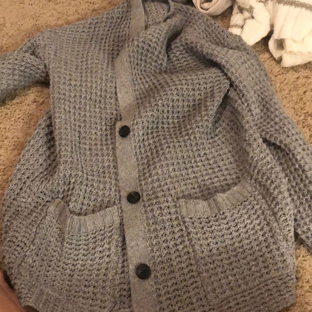 Gray cardigan
